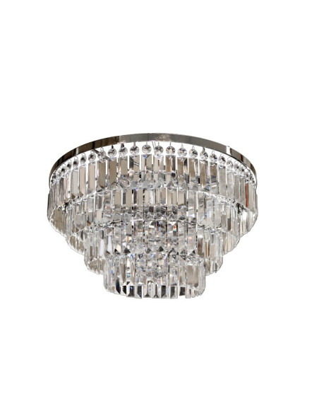 Lampa sufitowa SALERNO TOP – kryształowa elegancja w minimalistycznym stylu, 5-punktowe oświetlenie chromowane
