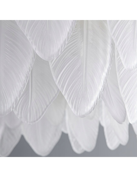 Lampa dekoracyjna PIUMA w kształcie piór z kryształami, złoty akcent do salonu, jadalni i biura, wysoka jakość