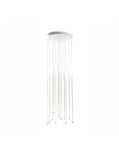 Lampa wisząca LED Louise 12, 180 cm, nowoczesny design, biała, idealna do salonu i jadalni, 12 punktów świetlnych