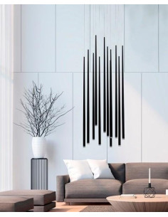 Lampa wisząca Louise 14 LED chromowa, nowoczesna i elegancka - idealna do kuchni i jadalni, 2800 lumenów. 2