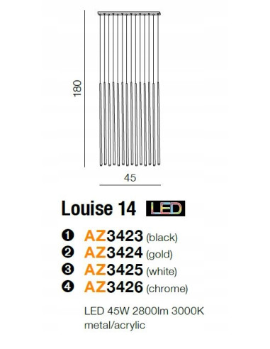 Lampa wisząca Louise 14 LED - nowoczesna, biała, metalowa lampa o minimalistycznym stylu do biura i wnętrz domowych