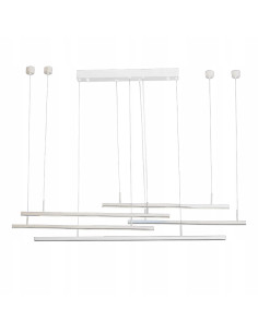 Nowoczesny Żyrandol LED Merlo z dimmerem - stylowe oświetlenie do salonu, jadalni i biura, 49W, 3280 lumenów, biały