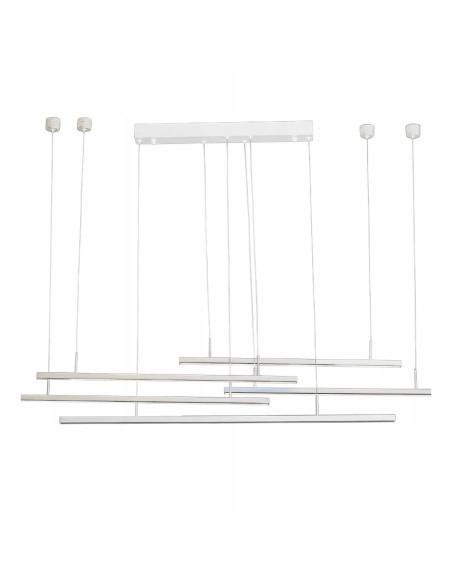 Nowoczesny Żyrandol LED Merlo z dimmerem - stylowe oświetlenie do salonu, jadalni i biura, 49W, 3280 lumenów, biały