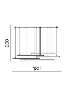 Nowoczesny Żyrandol LED Merlo z dimmerem - stylowe oświetlenie do salonu, jadalni i biura, 49W, 3280 lumenów, biały 2