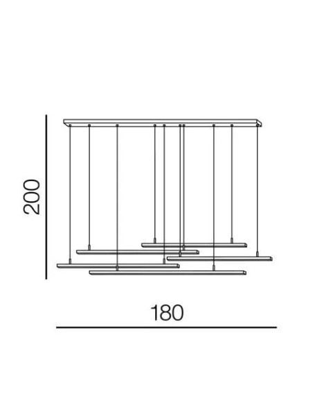 Nowoczesny Żyrandol LED Merlo z dimmerem - stylowe oświetlenie do salonu, jadalni i biura, 49W, 3280 lumenów, biały