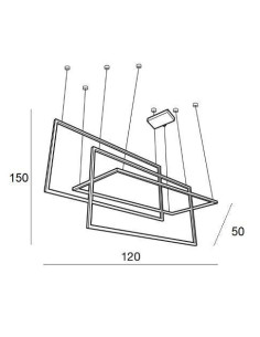 Nowoczesna regulowana lampa wisząca METRIC LED w kolorze białym - elegancja do salonu i jadalni. 2