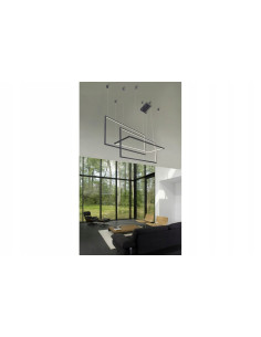 Lampa wisząca METRIC 3 LED – nowoczesna, regulowana, czarna, energooszczędna, 135W, 6880 lumenów do kuchni i jadalni 2