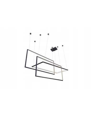 Lampa wisząca METRIC 3 LED – nowoczesna, regulowana, czarna, energooszczędna, 135W, 6880 lumenów do kuchni i jadalni