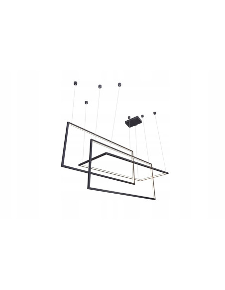 Lampa wisząca METRIC 3 LED – nowoczesna, regulowana, czarna, energooszczędna, 135W, 6880 lumenów do kuchni i jadalni