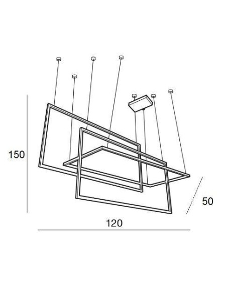 Lampa wisząca METRIC 3 LED – nowoczesna, regulowana, czarna, energooszczędna, 135W, 6880 lumenów do kuchni i jadalni