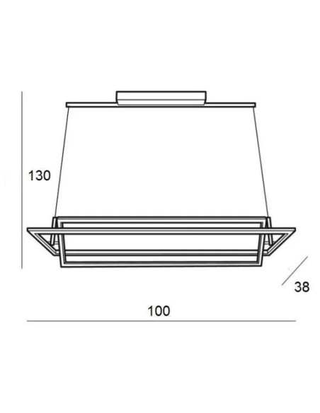 Nowoczesna lampa wisząca LED VIENA w białych prostokątach - elegancja do biura, jadalni i salonu.