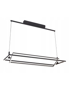 Lampa wisząca VIENA - Elegancka lampa LED w minimalistycznym stylu do kuchni i jadalni, czarna, z regulacją oświetlenia.