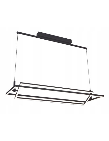 Lampa wisząca VIENA - Elegancka lampa LED w minimalistycznym stylu do kuchni i jadalni, czarna, z regulacją oświetlenia.