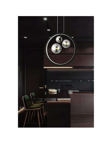 Lampa wisząca Omaha LED z dymionymi kloszami - nowoczesne oświetlenie regulowane 40-120 cm do różnych wnętrz