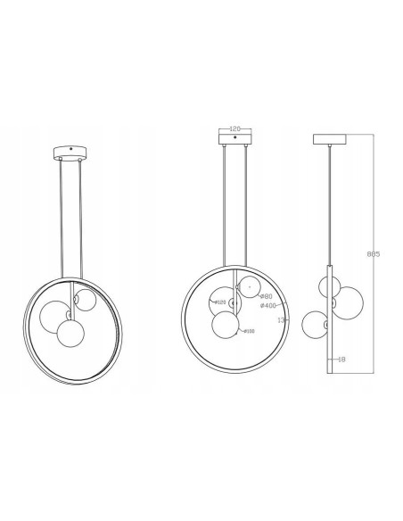 Lampa wisząca Omaha LED z dymionymi kloszami - nowoczesne oświetlenie regulowane 40-120 cm do różnych wnętrz