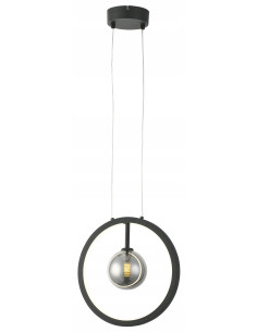 Lampa wisząca Omaha LED w stylu minimalistycznym - czarna, regulowana 40-120 cm, idealna do nowoczesnych wnętrz.