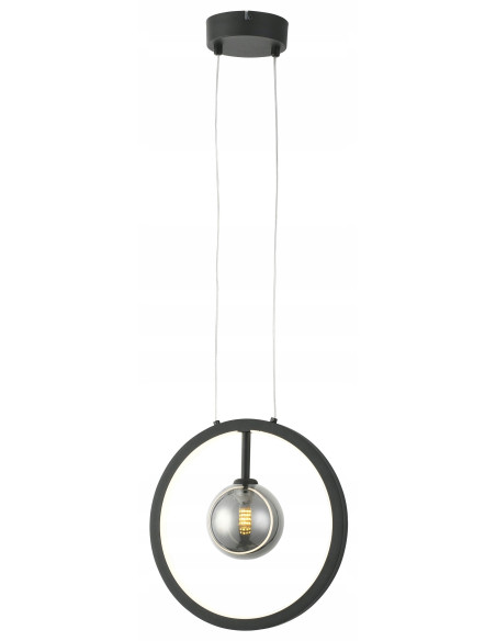 Lampa wisząca Omaha LED w stylu minimalistycznym - czarna, regulowana 40-120 cm, idealna do nowoczesnych wnętrz.