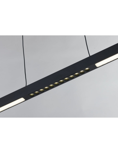 Lampa wisząca LED Cassie w czerni - nowoczesne oświetlenie do jadalni, salonu i biura, minimalistyczny design