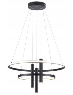 Lampa wisząca Amanda LED Ring w kolorze czarnym, 3200 lm - eleganckie oświetlenie do salonu i biura