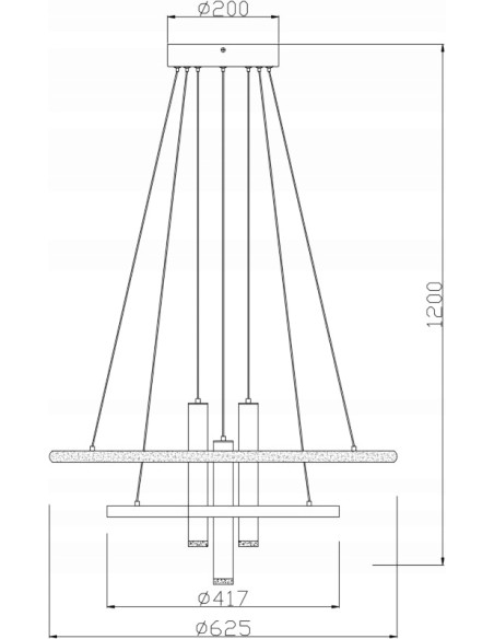 Lampa wisząca Amanda LED Ring w kolorze czarnym, 3200 lm - eleganckie oświetlenie do salonu i biura
