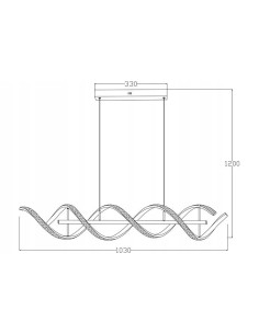 Lampa wisząca Abrax LED - elegancka listwa oświetleniowa w złotym kolorze do nowoczesnych wnętrz 2