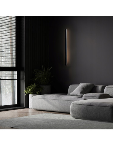 Kinkiet LED Bodo 90 cm z regulacją barwy, czarny metal, nowoczesne oświetlenie do ogrodu i chodników, IP54