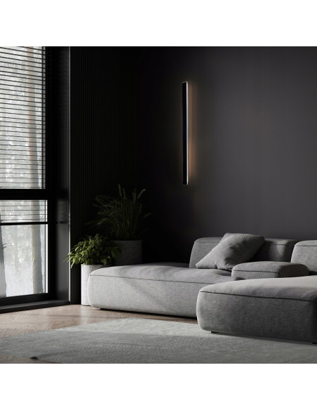 Kinkiet LED Bodo 90 cm z regulacją barwy, czarny metal, nowoczesne oświetlenie do ogrodu i chodników, IP54