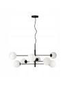 Lampa wisząca Oviedo 8-punktowa w czerni - nowoczesny design od Azzardo dla eleganckich wnętrz.