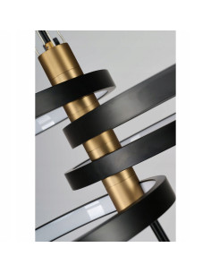 Lampa wisząca COLICA LED w złotym cylindrze - nowoczesny akcent do eleganckiego wnętrza salonu i biura 2