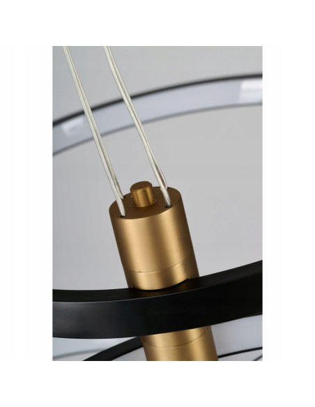 Lampa wisząca COLICA LED w złotym cylindrze - nowoczesny akcent do eleganckiego wnętrza salonu i biura