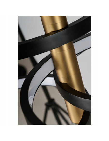 Lampa wisząca COLICA LED w złotym cylindrze - nowoczesny akcent do eleganckiego wnętrza salonu i biura