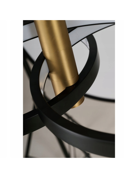 Lampa wisząca COLICA LED w złotym cylindrze - nowoczesny akcent do eleganckiego wnętrza salonu i biura