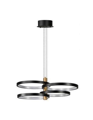 Lampa wisząca COLICA LED w złotym cylindrze - nowoczesny akcent do eleganckiego wnętrza salonu i biura