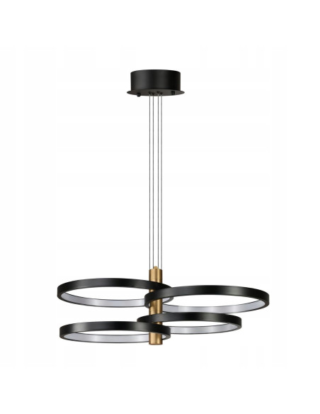 Lampa wisząca COLICA LED w złotym cylindrze - nowoczesny akcent do eleganckiego wnętrza salonu i biura