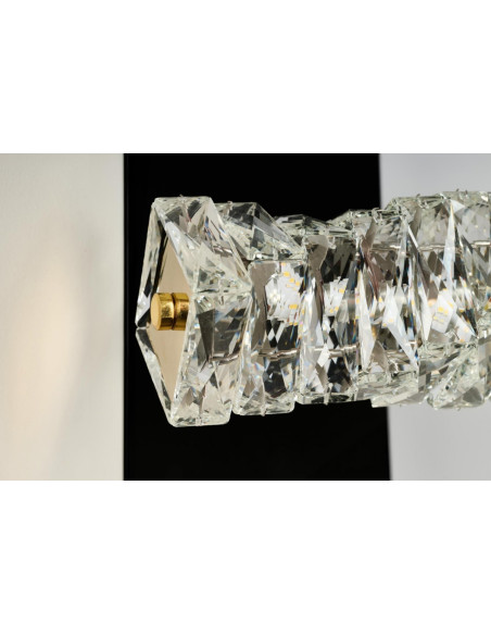 Lampa Wisząca Florence 3000K w Złocie z Kryształami - Luksusowe LED Oświetlenie do Jadalni i Salonu