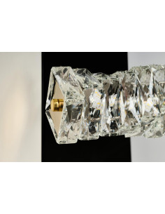 Lampa wisząca LED Florence z kryształami, złote wykończenie, elegancka do jadalni i biura, regulowana wysokość 2