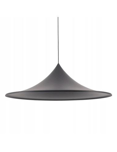 Lampa wisząca KELDAN 90 w czerni - nowoczesny element wyposażenia do jadalni i kuchni o minimalistycznym designie