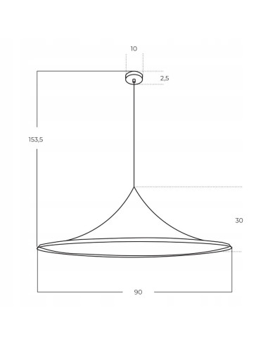 Lampa wisząca KELDAN 90 w czerni - nowoczesny element wyposażenia do jadalni i kuchni o minimalistycznym designie