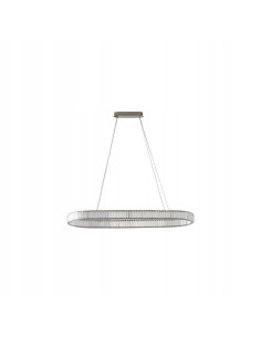 Elegancka lampa sufitowa SPARKING PENDANT LED 120 cm w chromie - designerskie oświetlenie do jadalni i salonu