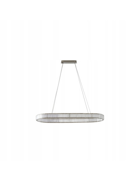 Elegancka lampa sufitowa SPARKING PENDANT LED 120 cm w chromie - designerskie oświetlenie do jadalni i salonu