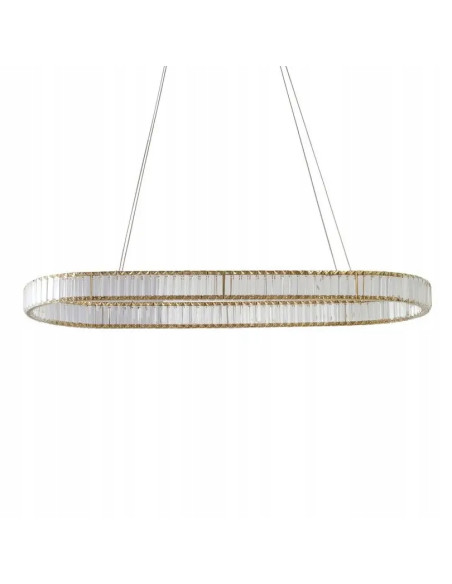 Kryształowa Lampa Wisząca SPARKING LED w Złocie - Nowoczesna Elegancja z Regulowanym Oświetleniem do Wnętrz