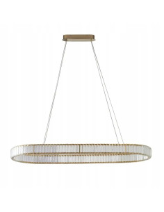 Kryształowa Lampa Wisząca SPARKING LED w Złocie - Nowoczesna Elegancja z Regulowanym Oświetleniem do Wnętrz