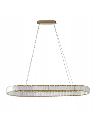 Kryształowa Lampa Wisząca SPARKING LED w Złocie - Nowoczesna Elegancja z Regulowanym Oświetleniem do Wnętrz