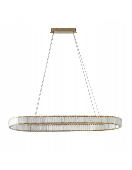 Kryształowa Lampa Wisząca SPARKING LED w Złocie - Nowoczesna Elegancja z Regulowanym Oświetleniem do Wnętrz