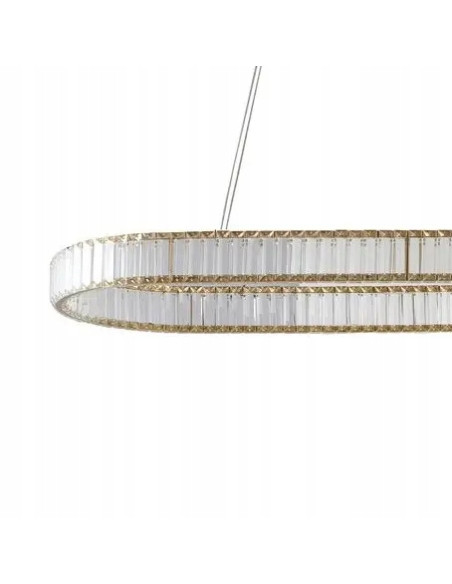 Kryształowa Lampa Wisząca SPARKING LED w Złocie - Nowoczesna Elegancja z Regulowanym Oświetleniem do Wnętrz