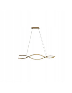 Lampa wisząca AZzardo SPARK WAVES 150 LED z pilotem, złota, nowoczesna do salonu i jadalni