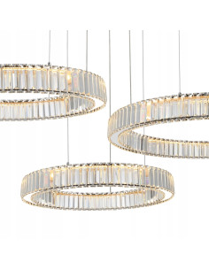 Lampa Wisząca LED SPARK PENDANT 3 Okręgi z Kryształami - Nowoczesny Styl i Elegancja w Twoim Wnętrzu 2
