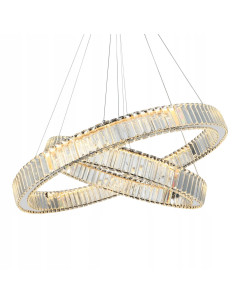 Lampa sufitowa LED SPARK PENDANT, chromowa z regulacją, nowoczesny design do salonu i jadalni, 6160 lumenów 2