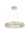 Nowoczesny żyrandol LED RING z kryształami 60 cm, chromowany, idealny do salonu, sypialni i jadalni, AZzardo