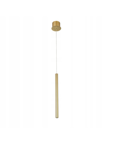 Lampa wisząca LED ILIOS w złocie, regulowana jasność, nowoczesny styl do salonu i przestrzeni komercyjnych